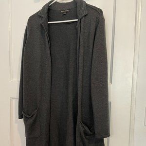 Banana Republic Long Grey Sweater With Pockets, S… - image 1